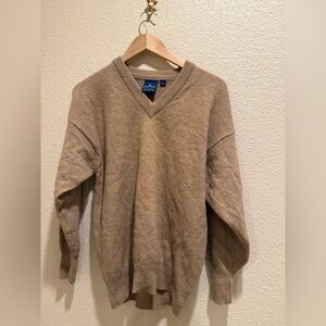 Nordstrom Camel V-Neck Sweater